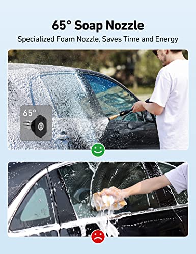 AstroAI Pressure Washer Spray Nozzle Tips 5-Pack,5 Cleaning Angles, 1/4” Quick Connector, 2.5 GPM Nozzle Size Fit Most Pressure Washers - size: 5-PACK TIPS,without cannon