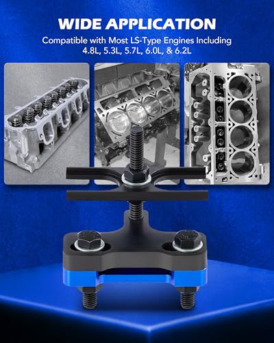 Orion Motor Tech LS Valve Spring Compressor Tool, Valve Spring Removal Tool Compatible with LS1 LS2 LS3 LS6 4.8 5.3 5.7 6.0 6.2 Engines, Automotive Valve Seal Adjustment Removal Installation Tool - size: LS Valve Spring Compressor
