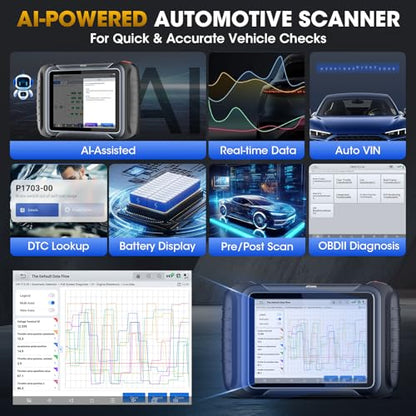 XTOOL D8W Bidirectional Scan Tool with AI-Assisted, 3 Years Free Update, OE-Level Full System Diagnosis, ECU Coding, Topology Scanner, 42+ Reset Services Wireless OBD2 Scanner, CAN FD & DoIP