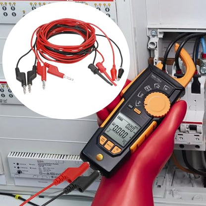 Sumnacon Multimeter Test Lead Set - Stackable Banana Plug to Test Hook, Banana Plug to Alligator Clips Test Cable Kit, Flexible Silicone Electrical Test Wire Leads with Protective 6.6 Ft/2M - size: 6.6 Ft/2M