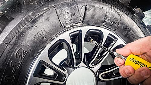 Stop & Go 8065 12 Piece Tubeless Tire Repair Kit with Rope Plugs and CO2 Inflation for Punctures and Flats on ATV, Golf Cart, Mower, & Utility Vehicle (5 Plugs)