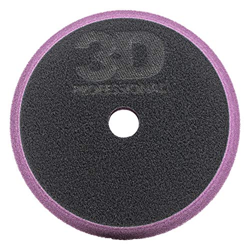 3D Dark Purple Foam Cutting Pad | Fast Compound Cuts for Removing Paint Defects | Professional Grade | Superior Finish for Automotive Painted Surfaces | Car Care Detailing | 5.5” Round - color: Dark Purple