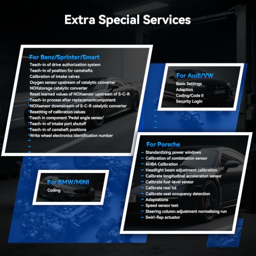 UR400 Bidirectional Diagnostic Tool for German Cars, All System, 48 Reset +39 Services, 500+ Sub-Functions, 4000+Active Test Items, CAN-FD Supported, Lifetime Free Update
