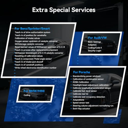 UR400 Bidirectional Diagnostic Tool for German Cars, All System, 48 Reset +39 Services, 500+ Sub-Functions, 4000+Active Test Items, CAN-FD Supported, Lifetime Free Update
