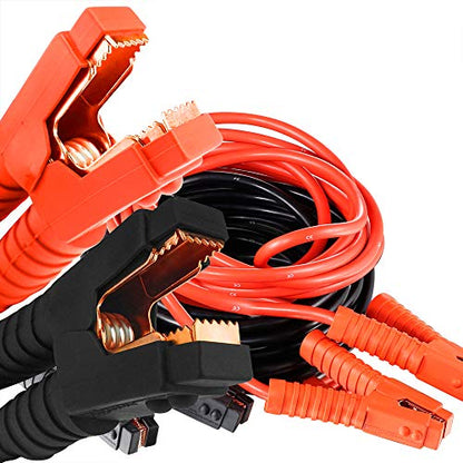 Auto Jumper Cables 1 Gauge 1200AMP 20Ft Heavy Duty Booster Cables, for Car Van SUVs Truck Petrol/Diesel Automotive Engines