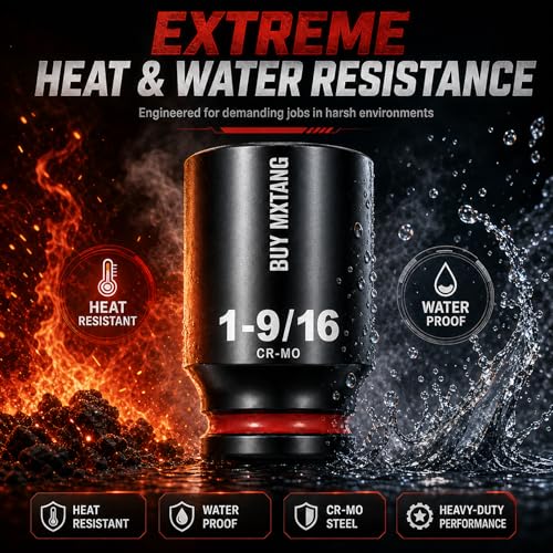 3/4''12pcs Impact Socket Set, SAE 3/4'',7/8'',1-1/4'',1-1/8'',1-1/16'',1'',15/16'',1-5/16'';1-3/8'',1-7/16'',1-1/2'',1-9/16 Socket,Cr-Mo,Heavy Duty Impact Socket Set,With a Storage Case - size: 3/4''12pcs Socket Set SAE