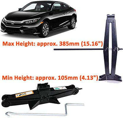 Truck Spare Tire Repair Tool Kit Fit for Chevrolet GMC Silverado Sierra 1500 2500 3500 (2000-2014), Heavy Duty Car Jack Kit Scissor Jack for Car 2 Ton (4,400 lbs), Portable Tire Jack Tool Changing Kit