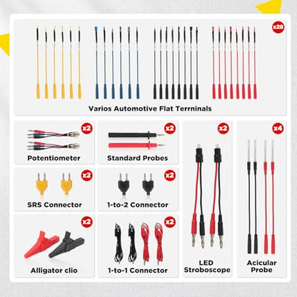 48PCS Automotive Multimeter Breakout Test Leads & Probe Kit | Complete test lead set; wire connectors & adapter cables included; equipped with portable storage carrying case