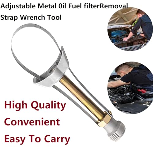 Adjustable Oil Filter Removal Strap Wrenchs Tool, 2025 New Strap Wrenchs Heavy Duty Oil Filter Tool, 2 In 1 Universal Multifunctional Oil Filter Removal Too For Car, Truck, Excavators