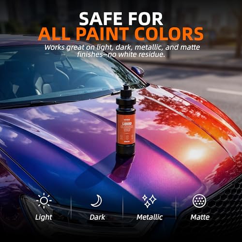 Liquid Cleaner Wax for Cars - 2 in 1 Car Wax Cleaner & Shine in One Step, Easy to Use Liquid for Paint Protection, Water Beading & Gloss for Black White Cars - 10.58 oz