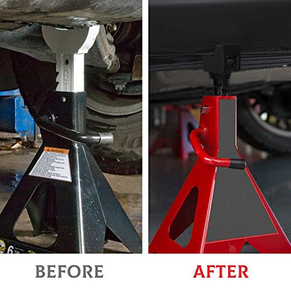 Seven Sparta 2 Pcs Jack Stand Pads Adapter Pinch welds Protectors (Cube, 2) | Universal Fit for Most 3 Ton Jack Stands,Heavy Duty Rubber,Anti-slip Surface,Protect Pinch Welds&Frame Rails,V groove Design - style: cube 2