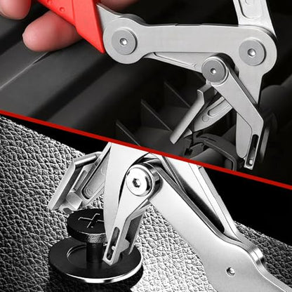 Car Clip Pliers, Panel Clip Removal Pliers, Professional Spring-Loaded Plastic Fastener Rivet Removal Tool for Removing Automotive Door Panels, Interior & Exterior Trim, Damage-Free Disassembly
