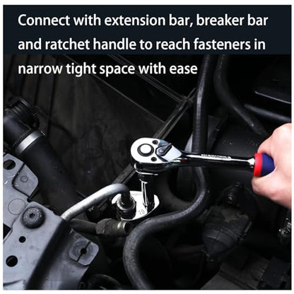 3/8 Inch Drive Crowfoot Wrench Set,11 Pieces Metric Crows Foot Wrenches with Clip-on Organizer Flare Nut Open End Wrench Tool for Mechanics Automotive Repair Work Hard-To-Reach Areas