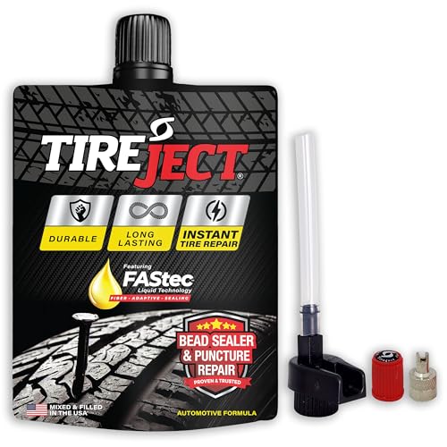 TireJect Automotive Sedan/Crossover/Truck 2-in-1 Tire Sealant & Bead Sealer Kit for tire repair of leaks and punctures - size: Sedan, Crossover, Small Truck