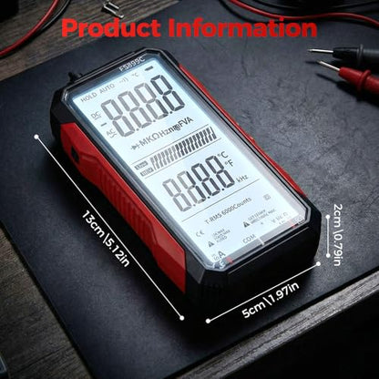 Rechargeable Digital Multimeter, 2026 New FS899L Multimeter, Auto Digital Display Tester, 6000 Counts True RMS Tester with Color Screen, for Home Automotive Industrial Electrical Repairs (FS899L) - color: FS899L