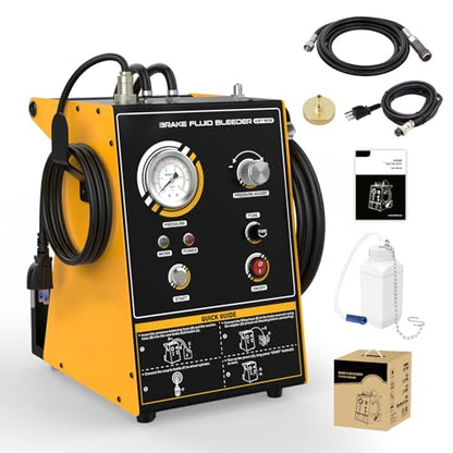 AST603 Electric Brake Bleeder Kit,110V Brake Fluid Bleeder Machine with Liquid Level Monitoring,Easy One Person Operation,Air-Free Filling - size: AST603 Auto