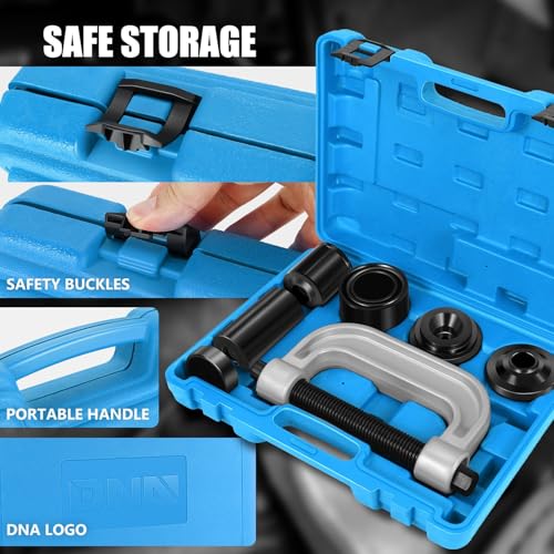‎DNA Motoring 10pcs Ball Joint Press Removal/Installation Tool Set with Adapters for Most 2WD 4WD Cars Light Trucks,Blue, TOOLS-00312 - style: 10 Ball Joint Press set 2
