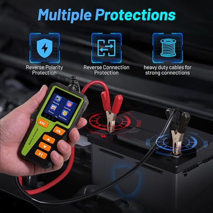 Car Battery Tester 12V Load Tester 100-2000 CCA Alternator Battery Analyzer
