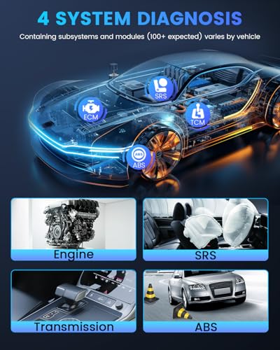 MUCAR CDE900 OBD2 Scanner, ABS,SRS,TCM,ECM System Car Code Reader Diagnostic Scan Tool, 4 Inches Touchscreen, Cover 106 Brands, FCA Autoauth, Wireless Update