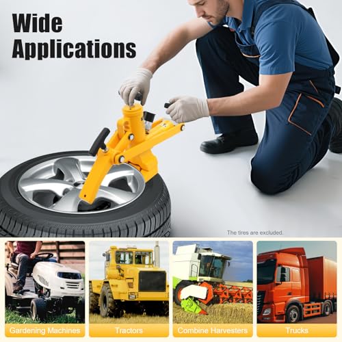 Hydraulic Tire Bead Breaker 10000PSI Pneumatic Tire Tool 10-Ton Separation Force Heavy-Duty Steel Tire Change Repair Bead Breaker Tool for Farm Tractors Buses Lawn Mowers ATV