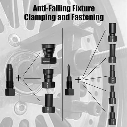 SGT 12pcs Blind Hole Collet Bearing Puller Set,Internal Bearing Extractor Puller Kit,Motorcycle Bicycle Wheel Bearing Removal Tool,Slide Hammer Bearing Puller with Expandable Collets 8-32mm