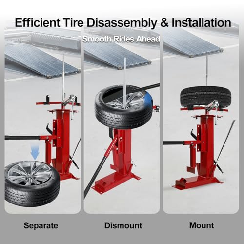 Manual Tire Changer, Portable Bead Breaker Tool for 8"-16" Tires | Heavy-duty steel construction with reinforced rectangular base for stable tire mounting and long-lasting durability - size: for 4" - 16.5" Tires