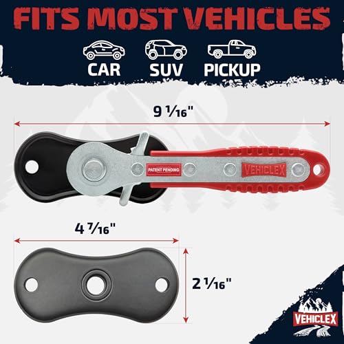 Vehiclex Brake Caliper Compression Tool, Standard Plates | Brake Pad Spreader, Steel Plates with Reinforced Ribs, For Single, Dual and Quad Piston Calipers - size: Standart plates