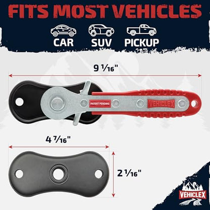 Vehiclex Brake Caliper Compression Tool, Standard Plates | Brake Pad Spreader, Steel Plates with Reinforced Ribs, For Single, Dual and Quad Piston Calipers - size: Standart plates