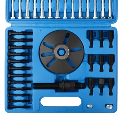 DAYUAN Harmonic Balancer Puller Removal & Installation Tool Kit | Flywheel & Crankshaft Pulley Removal, Steering Wheel Pulling, Metric & SAE Bolts，Heavy-Duty Steel