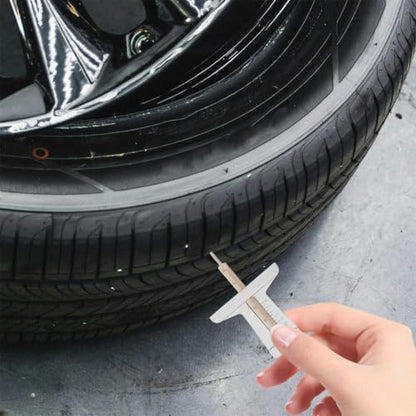 2pcs Tire Depth Gauge Tool for Tire Maintenance and Replacement Stainless Steel Material with User-Friendly Design and Markings Accurate Tread Depth Measuring Instrument