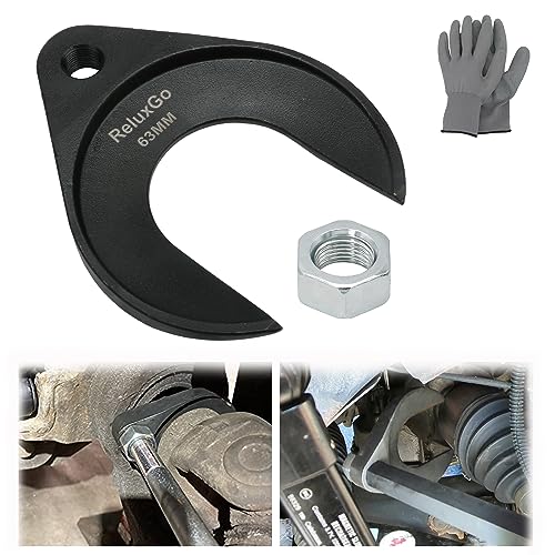 ReluxGo Inner CV Axle Puller Removal Tool 63mm with Nut, Front Wheel Drive Axle Pulley Attachment, Fits Slide Hammers with 5/8"-18 Threads, CV Joint Axle Removing Tool - size: 63mm CV Joint Fork Adapter