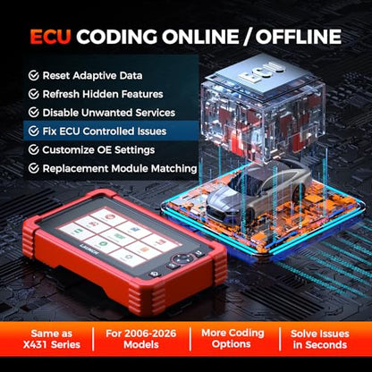 LAUNCH X431 CRP919X Elite CANFD & DOIP Diagnostic Tool, 2025 ECU Coding, FCA AutoAuth, Bidirectional Scan Tool, V.A.G Guided, 35+ Reset, All Systems Diagnostic Scanner, 150+ Brands Car Scanner