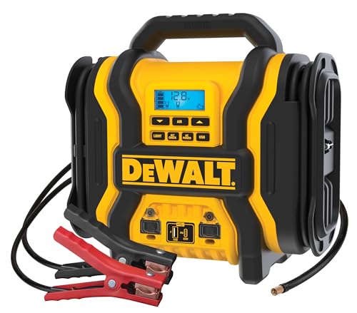 DEWALT DXAEPS14 2000 Amp Portable Battery Jump Starter with Compressor | Power Station with 500W AC Power and 15W USBa & 25W USB