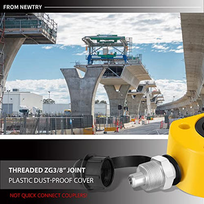 NEWTRY Hydraulic Ram Jack 30T Hydraulic Cylinder Low Profile Ram Jack Multi-Section 2.13” Stroke Lifting Cylinder Mini, Portable for Machinery, Bridge, Construction - size: 30T