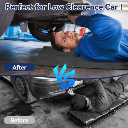 Heavy-Duty Crawler Rolling Mat，60x28 Inch Under Car Repair Mat, Automotive Creepers for Low Clearance, Portable Under Dash Creeper