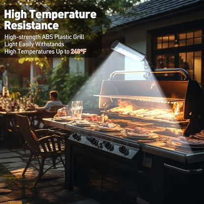 Meonum 1 Pack BBQ Grill Light Compatible with Blackstone Griddle for Outdoor Grill, Gifts for Men Dad Husband, Battery Operated Barbecue Lights with 360 Degrees Adjustable C Shape Clamp