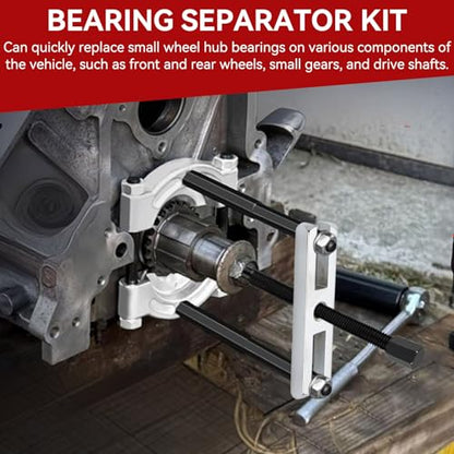 Bearing Separator and Puller Set, 9 Pieces Portable Bearing Puller Kit Heavy Duty Bearings Splitter Tool Kit with Red Case