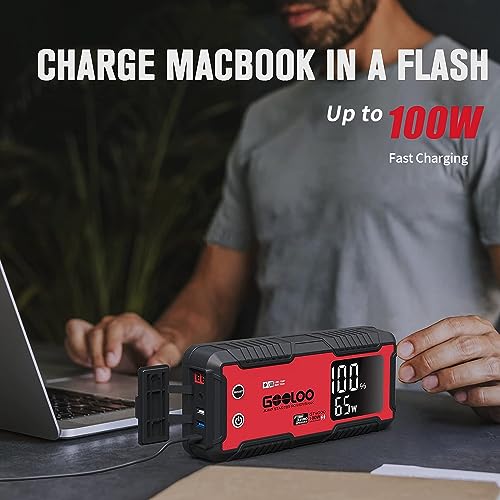 GOOLOO GT4000 Arctic Jump Starter with -40°F Battery Preheat Technology | 4000A Peak • Reliable Starts at -40°F • 100W Two-Way Fast Charging • Starts up to 12L Gas & 10L Diesel Engines