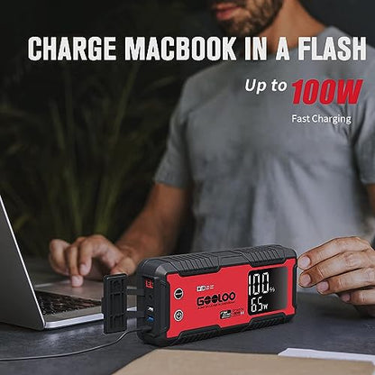 GOOLOO GT4000 Arctic Jump Starter with -40°F Battery Preheat Technology | 4000A Peak • Reliable Starts at -40°F • 100W Two-Way Fast Charging • Starts up to 12L Gas & 10L Diesel Engines