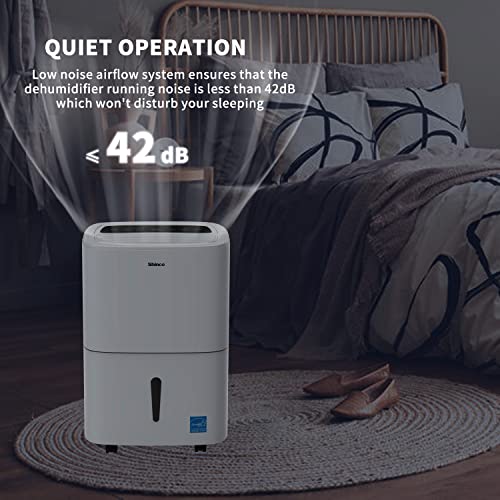 80 Pints Energy Star Dehumidifier with Drain Hose and WIFI for Large Spaces up to 5,000 Sq.Ft, Auto Defrost & Continuous Drainage - Ideal for Home Basements, Bathroom, and Bedroom - color: 5,000 Sq.Ft with WIFI