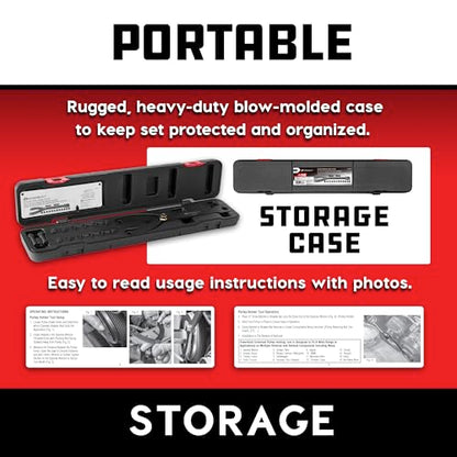 Powerbuilt Universal Pulley Holder Tool Kit, Hold Pulleys Servicing Vehicle Belts, Water Pumps, Camshafts, Crankshafts, Clamp - 647876 - style: 16 Piece