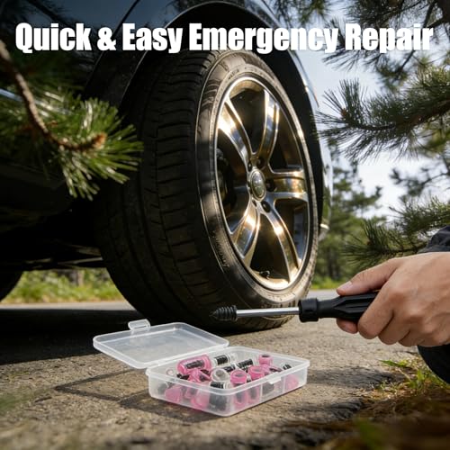 100-Piece Tire Repair Kit with Screw Plugs & Rubber Nails | Screw Plugs, Rubber Nails