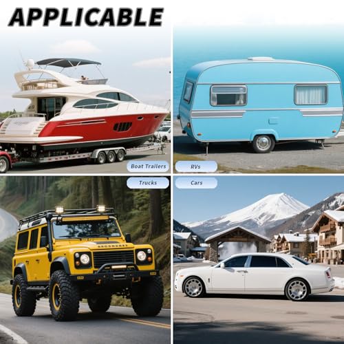 Vacallity RV Wheel Chocks for RV Tire Chock Block Camper Travel Trailer Car Truck, Upgrade Rubber Wheel Chocks with Rope,Easy to Use,Wheel Immobilizers & Chocks (2pair4pack) - size: 6.2" 2pair