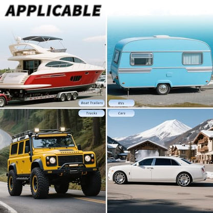 Vacallity RV Wheel Chocks for RV Tire Chock Block Camper Travel Trailer Car Truck, Upgrade Rubber Wheel Chocks with Rope,Easy to Use,Wheel Immobilizers & Chocks (2pair4pack) - size: 6.2" 2pair