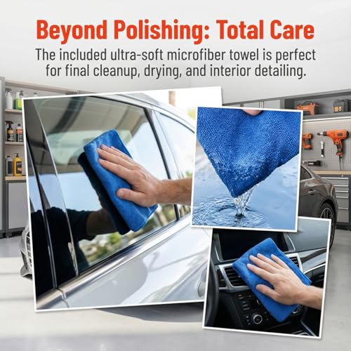 Car Glass Polishing Kit, 9PCS Multifunctional Windscreen Glass Deep Scratch Remover Polish Pad with 100g Polish Powder, Auto Windshield Polishing Kit, Universal for Vehicles - size: 9PCS