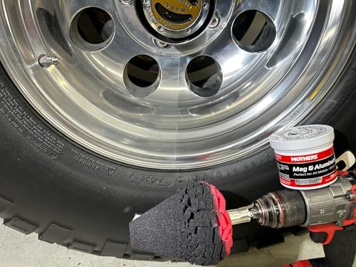 Mothers PowerCone 360, Polishing Tool with Quick Swap Bit — Patented Spherical Cone for Deep, Safe Metal Polishing in Hard-to-Reach Areas — Ideal for Wheels & Curved Surfaces (05146) (Pack of 6) - size: Single Unit (Pack of 6)