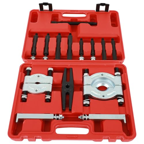 ECCPP 14 Pcs Bearing Puller Kit 5 Ton Capacity Bearing Separator | Pinion Wheel Bearing Disassembly Kit with 2 and 3 Jaws