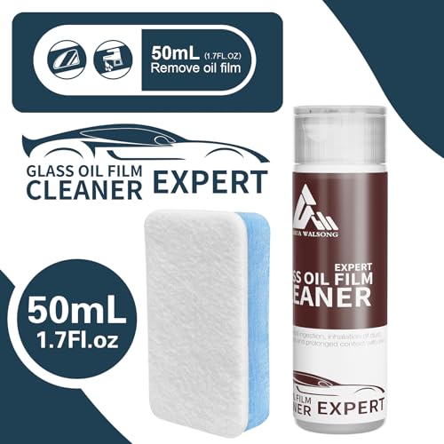 Glass Polish 1.7oz (50ml), Cerium Oxide Glass Polishing Compound for Car Windshield, Mirror, Headlights, Scratch Remover, Oil Film Cleaner, Stain & Water Spot Removal, Restores Clarity, White