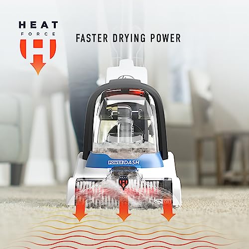 Hoover PowerDash Pet Compact Carpet Cleaner Machine, Lightweight Design, HeatForce Fast Drying, Antimicrobial Brush Roll, Pair with a Hoover Carpet Cleaner Solution - style: PowerDash Pet