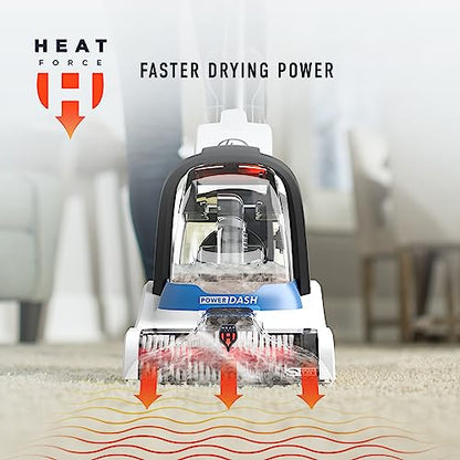 Hoover PowerDash Pet Compact Carpet Cleaner Machine, Lightweight Design, HeatForce Fast Drying, Antimicrobial Brush Roll, Pair with a Hoover Carpet Cleaner Solution - style: PowerDash Pet